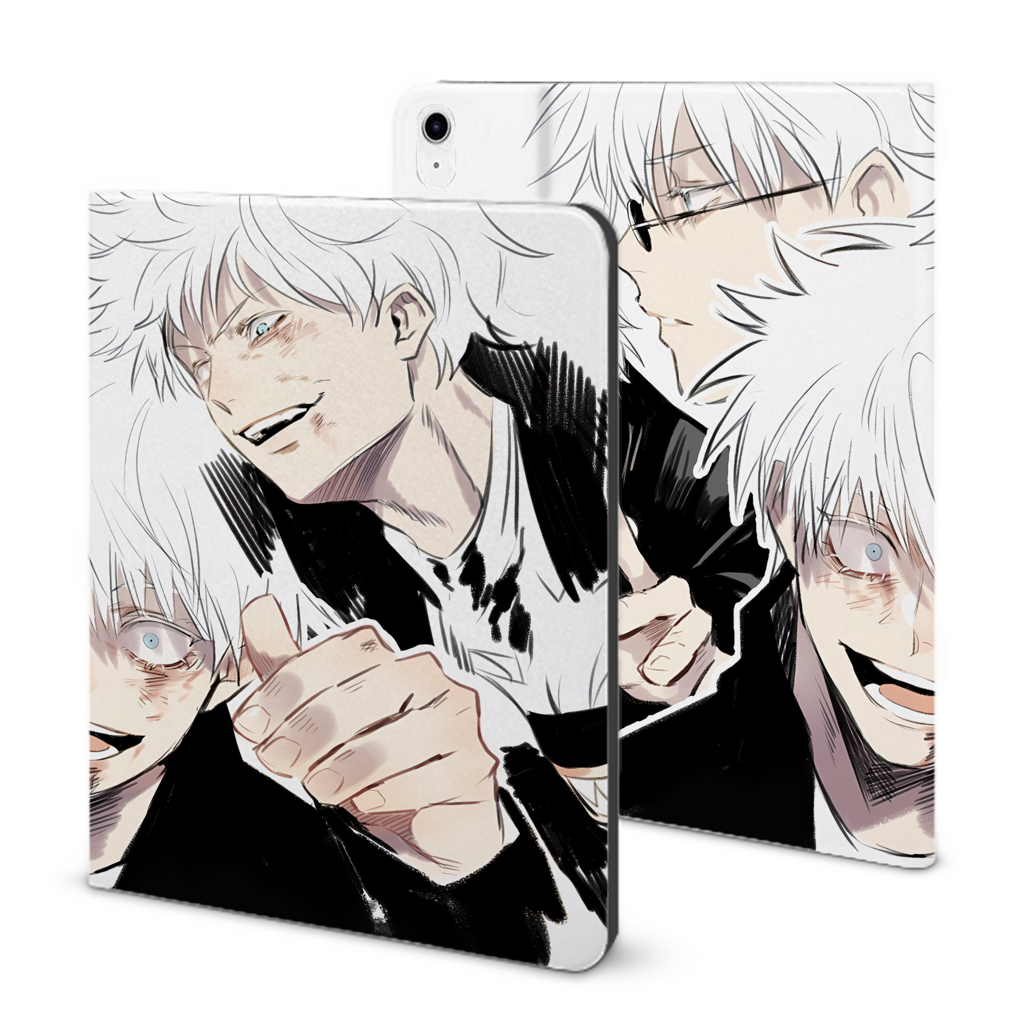 （画像用） 呪術廻戦 Jujutsu Kaisen IPad ケース ブック型 PUレザー TPU 耐衝撃 軽量 薄型 ペン収納なし 全面保護 IPad 各モデル対応